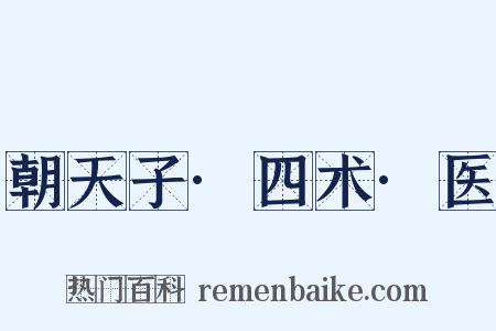 朝天子·四术·医是什么意思的图片